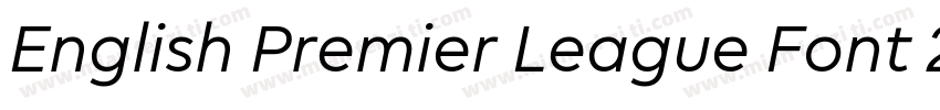 English Premier League Font 201字体转换